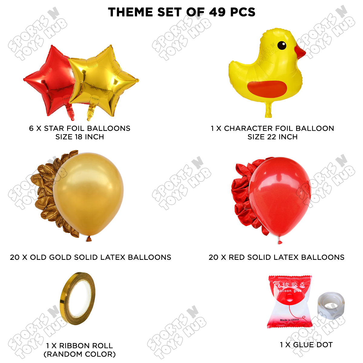 Chick Cartoon Foil Balloon Set Theme