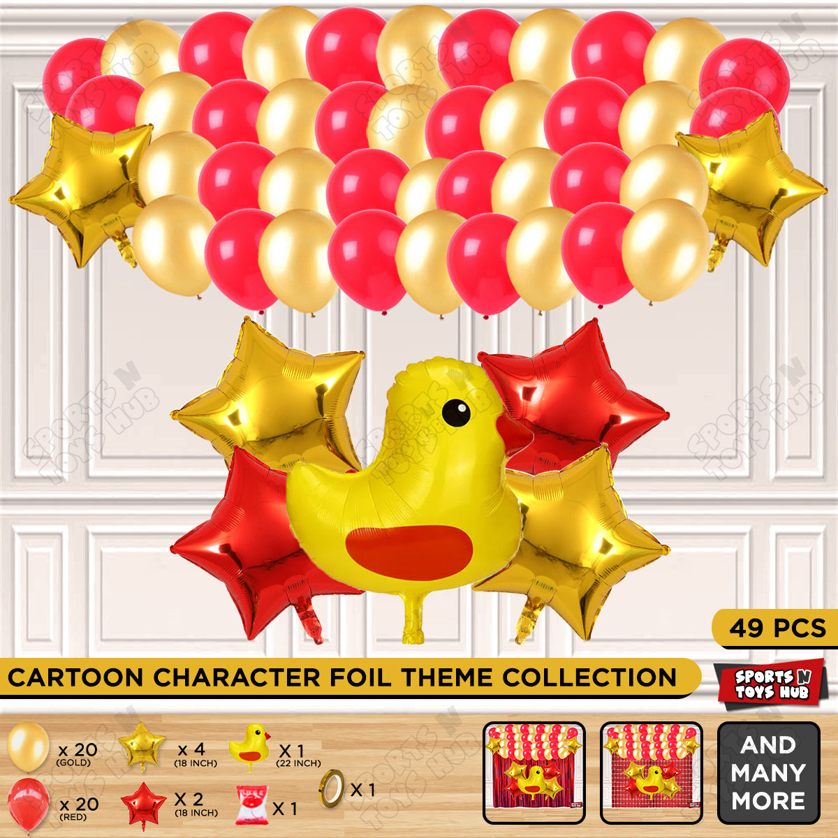 Chick Cartoon Foil Balloon Set Theme