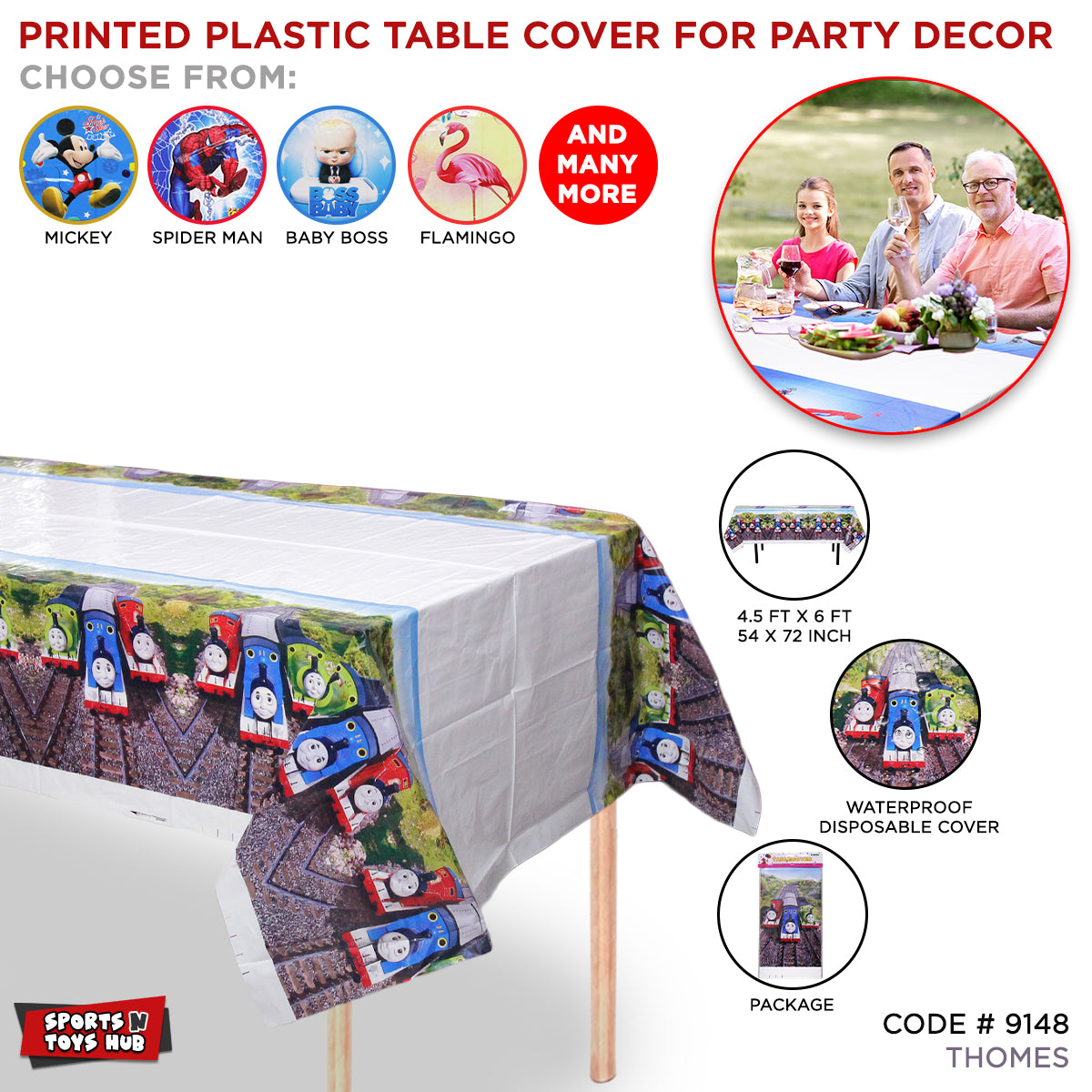 Thomas Printed Table Cover