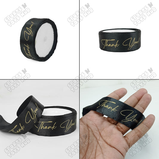Thank You Printed Satin Ribbon - 1 Inch / 10 Yards