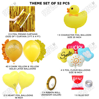 Cartoon Duck Character Theme Foil Balloon Set – Kids Birthday Party Decoration Kit