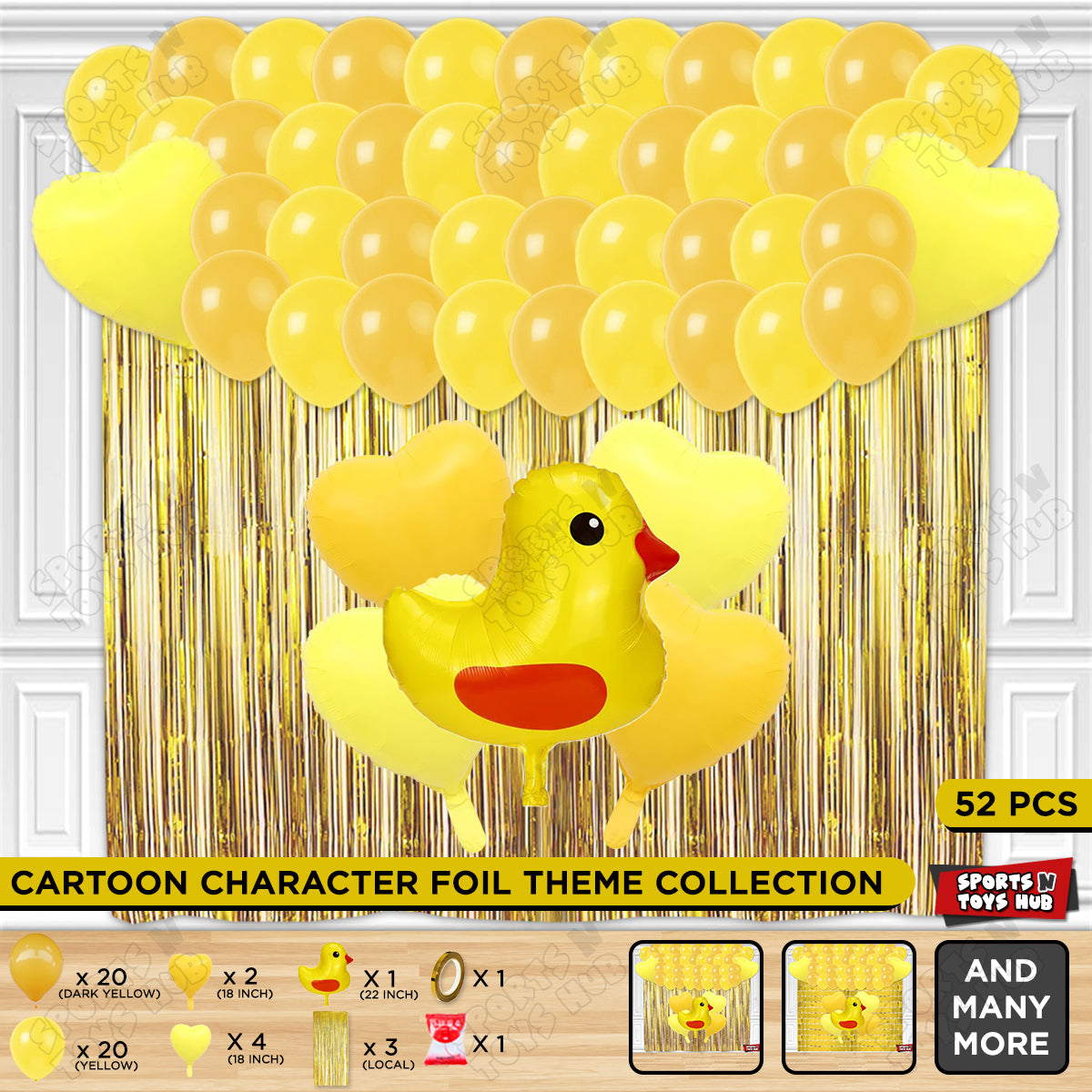 Chick Pastel Cartoon Foil Balloon Theme Decoration Set