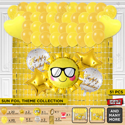 Smart Sun Foil Balloon Theme Decoration Set
