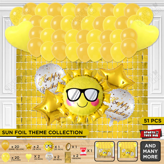 Smart Sun Foil Balloon Theme Decoration Set