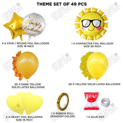 Smart Sun Foil Balloon Theme Decoration Set