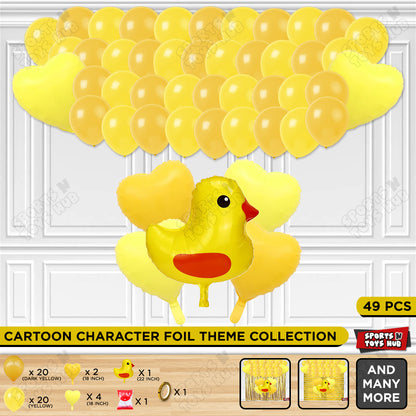 Chick Pastel Cartoon Foil Balloon Theme Decoration Set