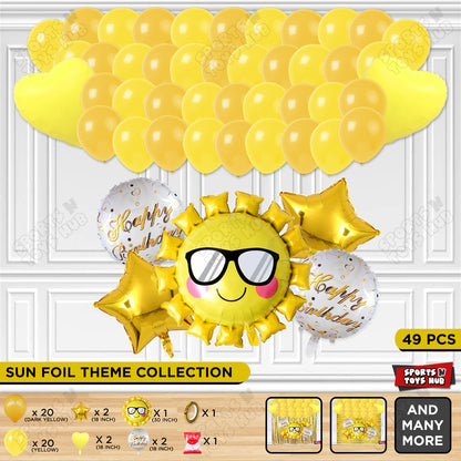 Smart Sun Foil Balloon Theme Decoration Set