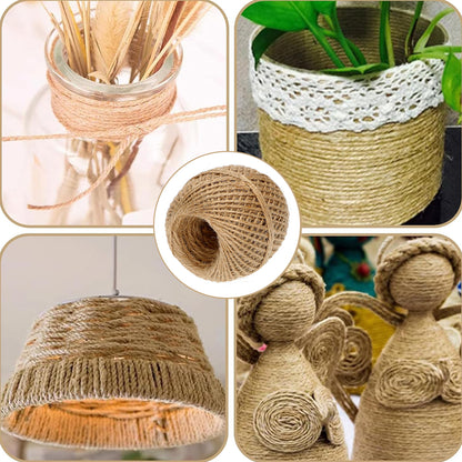 Natural Jute Rope Twine – Multi-Purpose Craft Cord for DIY Projects, Gift Wrapping & Home Decor