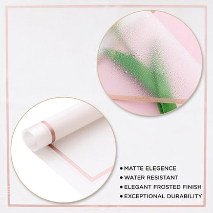 Triple Edge Thin Clear Border Translucent Flower Wrapping Bouquet Sheets