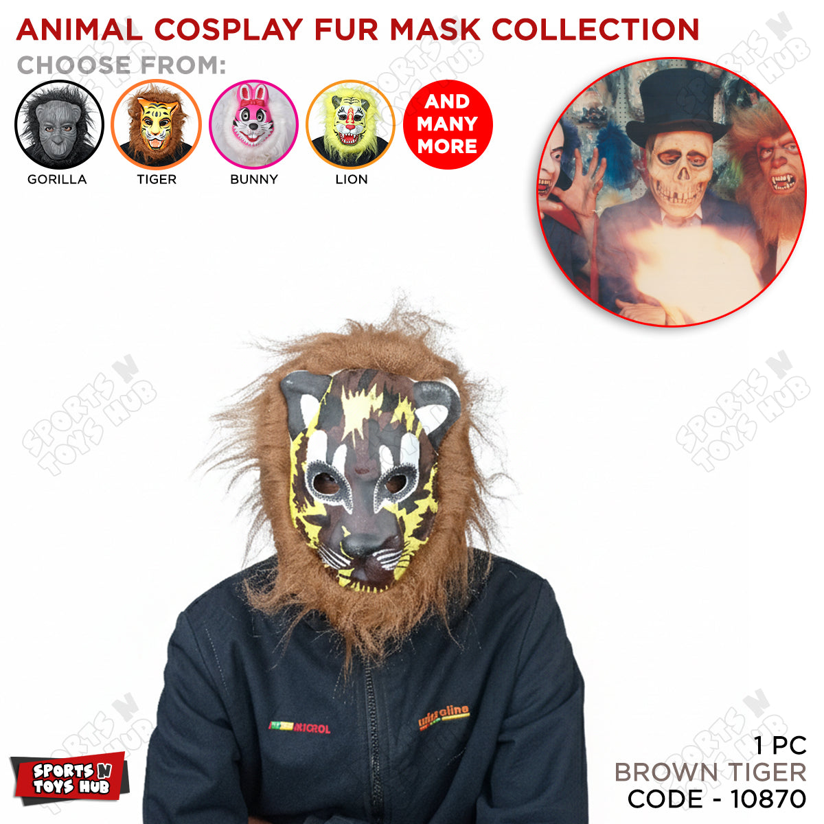 Faux Furr Animal Coseplay Mask Collection