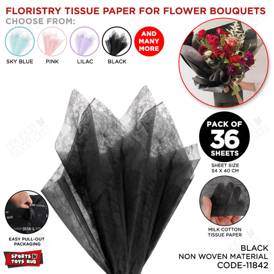 Translucent Milk Cotton Flower Wrapping Paper 36 Sheets (54 x 40cm) – Premium Florist Bouquet Packaging Paper for Fresh Flowers, Wedding Bouquets, Floral Arrangements & Gift Wrapping