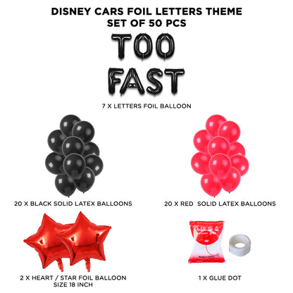 Too Fast Foil Letter Theme Collection