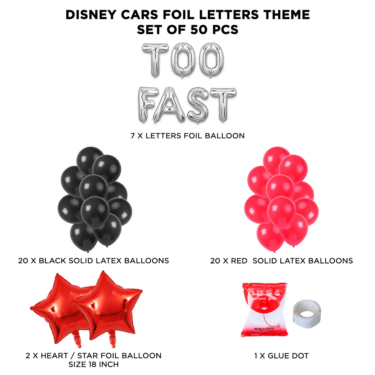 Too Fast Foil Letter Theme Collection