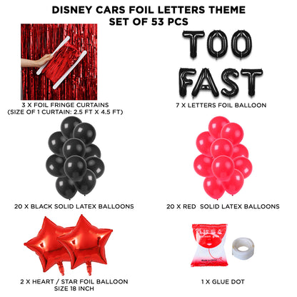 Too Fast Foil Letter Theme Collection