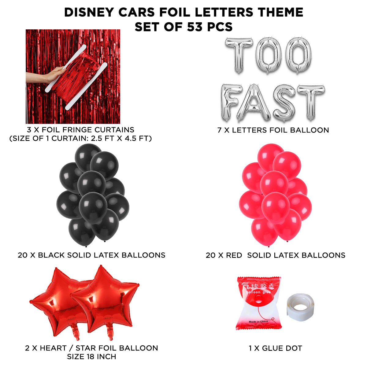 Too Fast Foil Letter Theme Collection