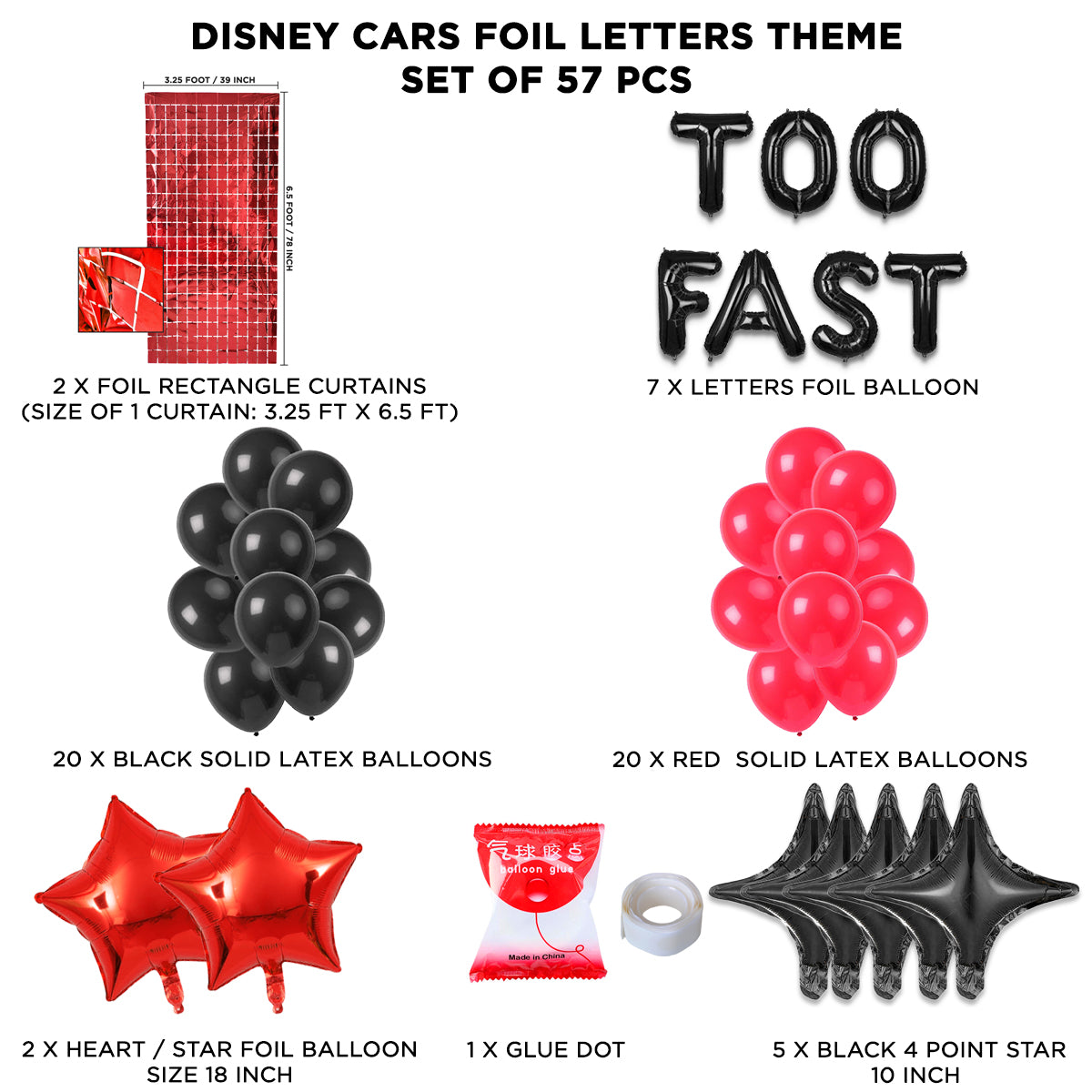Too Fast Foil Letter Theme Collection