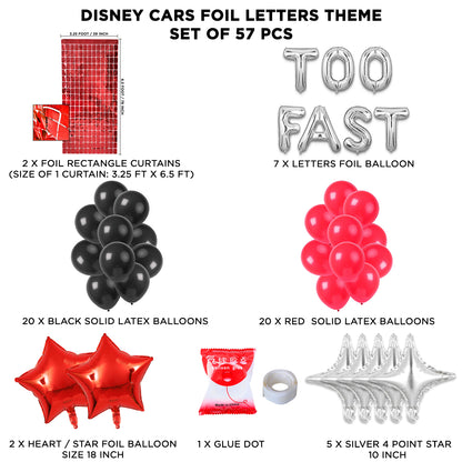 Too Fast Foil Letter Theme Collection