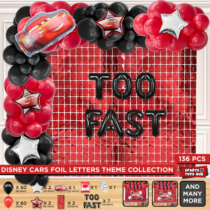 Too Fast Foil Letter Arch Theme
