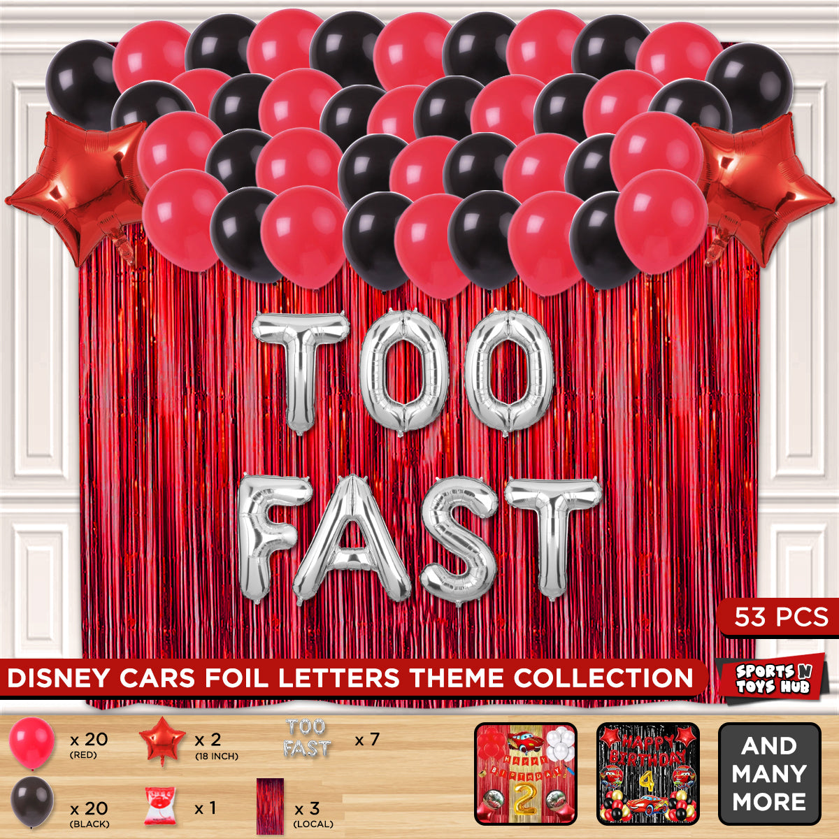 Too Fast Foil Letter Theme Collection