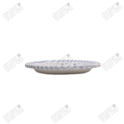 First Tooth Printed Cartoons Blue Plates - Pack Of 10