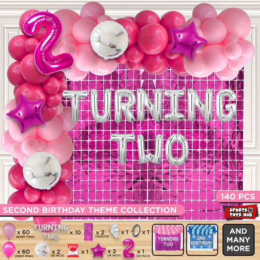 Second Birthday Turning Two Foil Letter Arch Theme