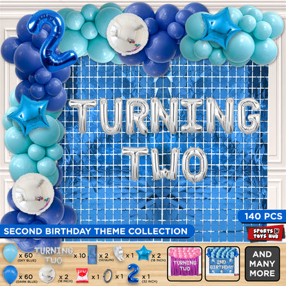 Second Birthday Turning Two Foil Letter Arch Theme
