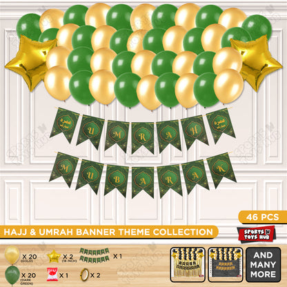 Umrah Mubarak Green Card Banner Theme Collection