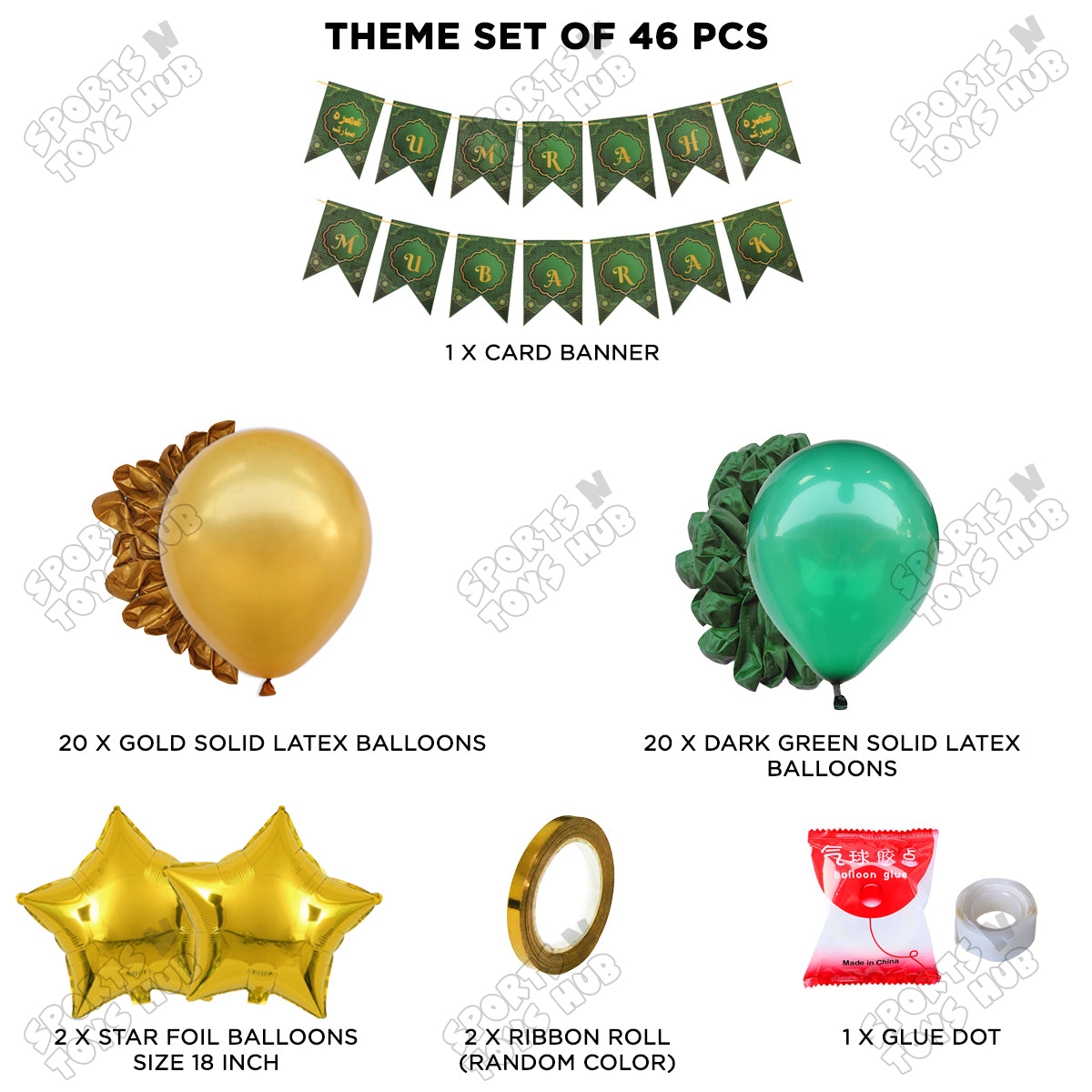 Umrah Mubarak Green Card Banner Theme Collection