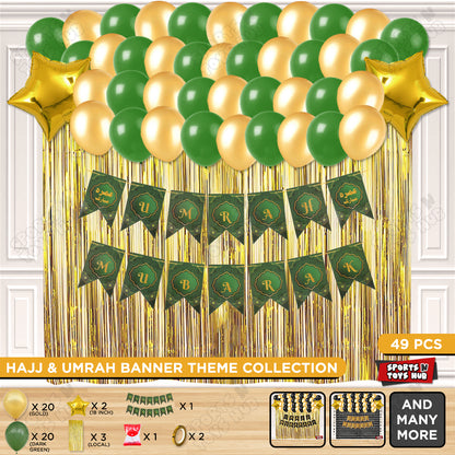 Umrah Mubarak Green Card Banner Theme Collection
