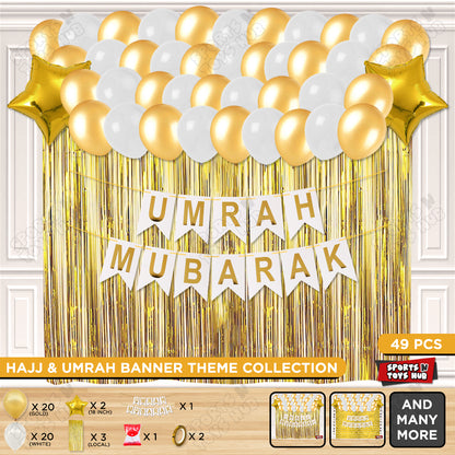 Umrah Mubarak White Card Banner Theme Collection