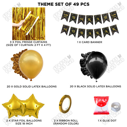 Umrah Mubarak Black Card Banner Theme Collection