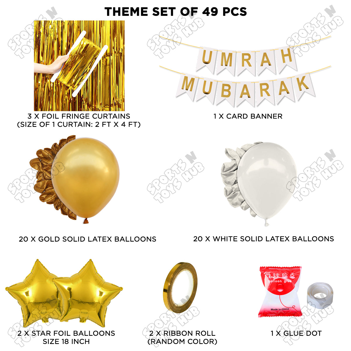 Umrah Mubarak White Card Banner Theme Collection