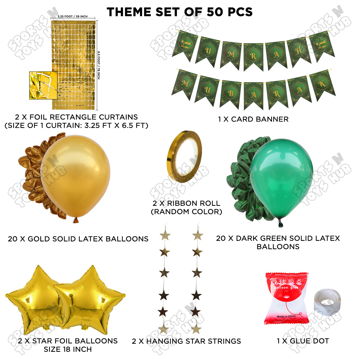 Umrah Mubarak Green Card Banner Theme Collection