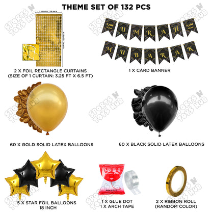 Umrah Mubarak Black Card Banner Theme Collection