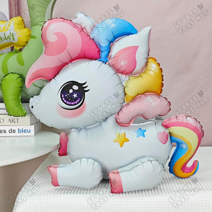 4D Unicorn Foil Balloon - 56x54 CM