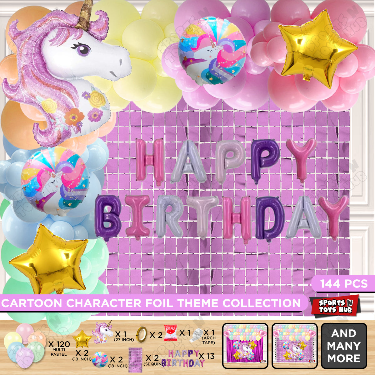 Unicorn Foil Letter Arch Theme Collection