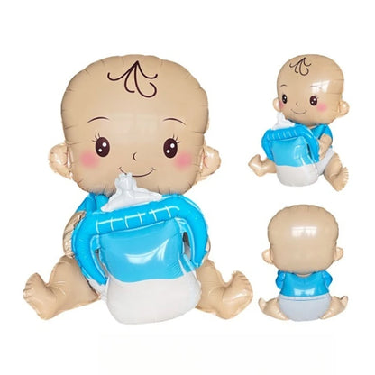 Baby Boy with Feeder 4D Foil Balloon