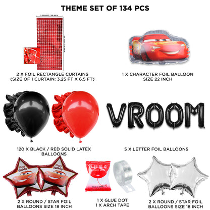 Mc-Queen Vroom Foil Letter Arch Theme