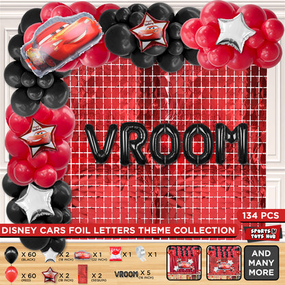 Mc-Queen Vroom Foil Letter Arch Theme