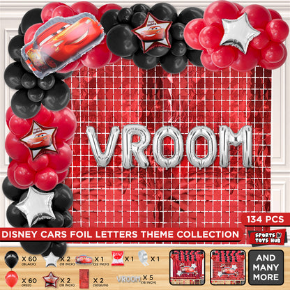 Mc-Queen Vroom Foil Letter Arch Theme