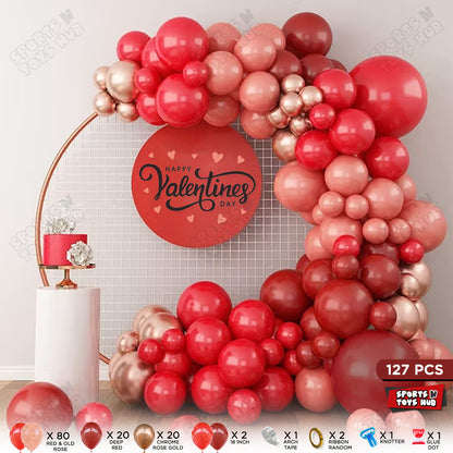 Valentine 's Day Arch Theme Latex Balloons Set