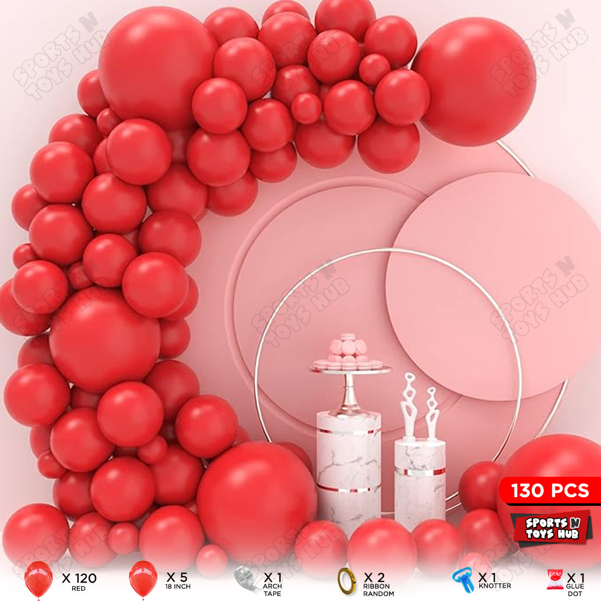 Valentine 's Day & Love Arch Theme Latex Balloons Set
