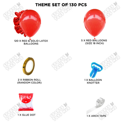 Valentine 's Day & Love Arch Theme Latex Balloons Set