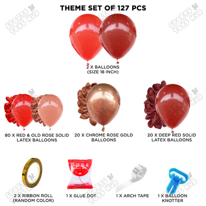 Valentine 's Day Arch Theme Latex Balloons Set