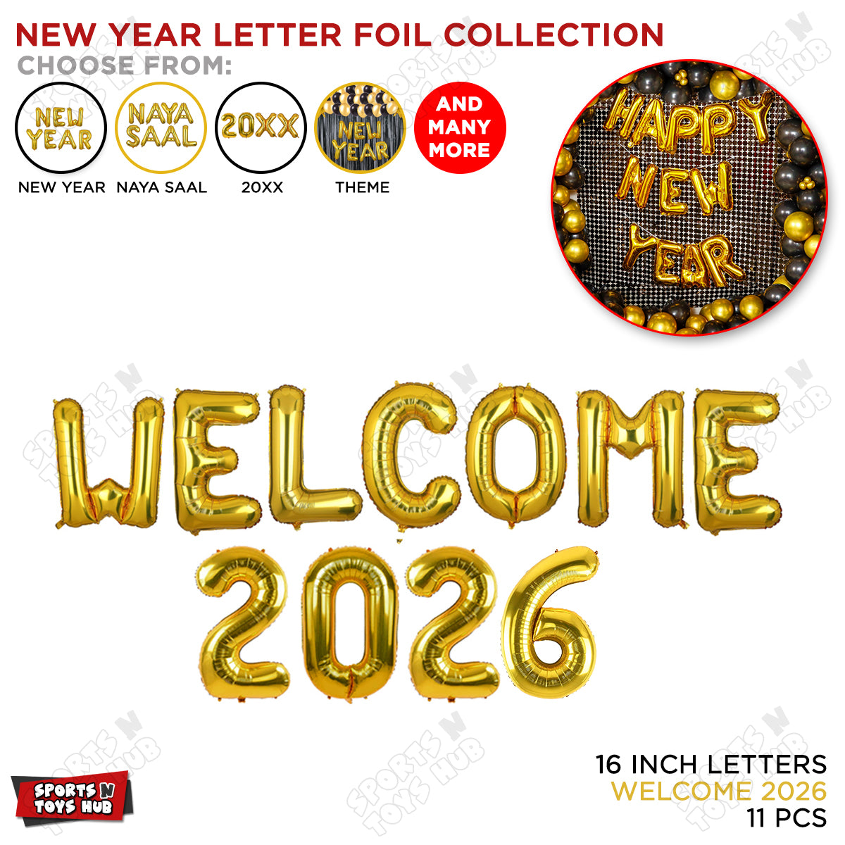Welcome 2026 Foil Letter Collection
