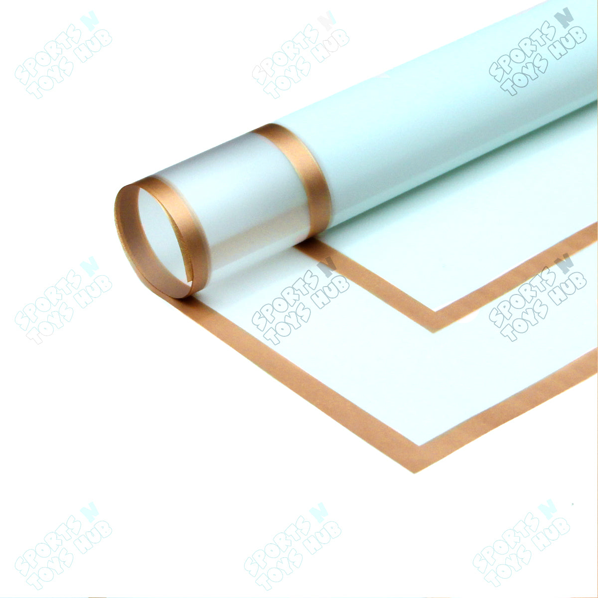 New Triple Edge Wide Transparent Gold Border Translucent Matte Florist Wrapping Sheets