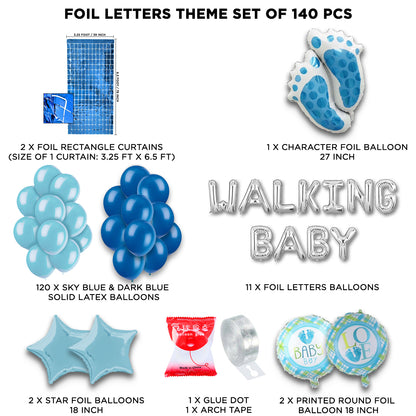 Walking Baby Foil Letter Arch Theme