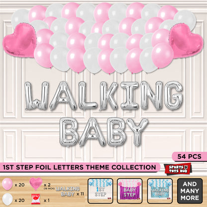 Walking Baby Foil Letter Theme Without Curtain