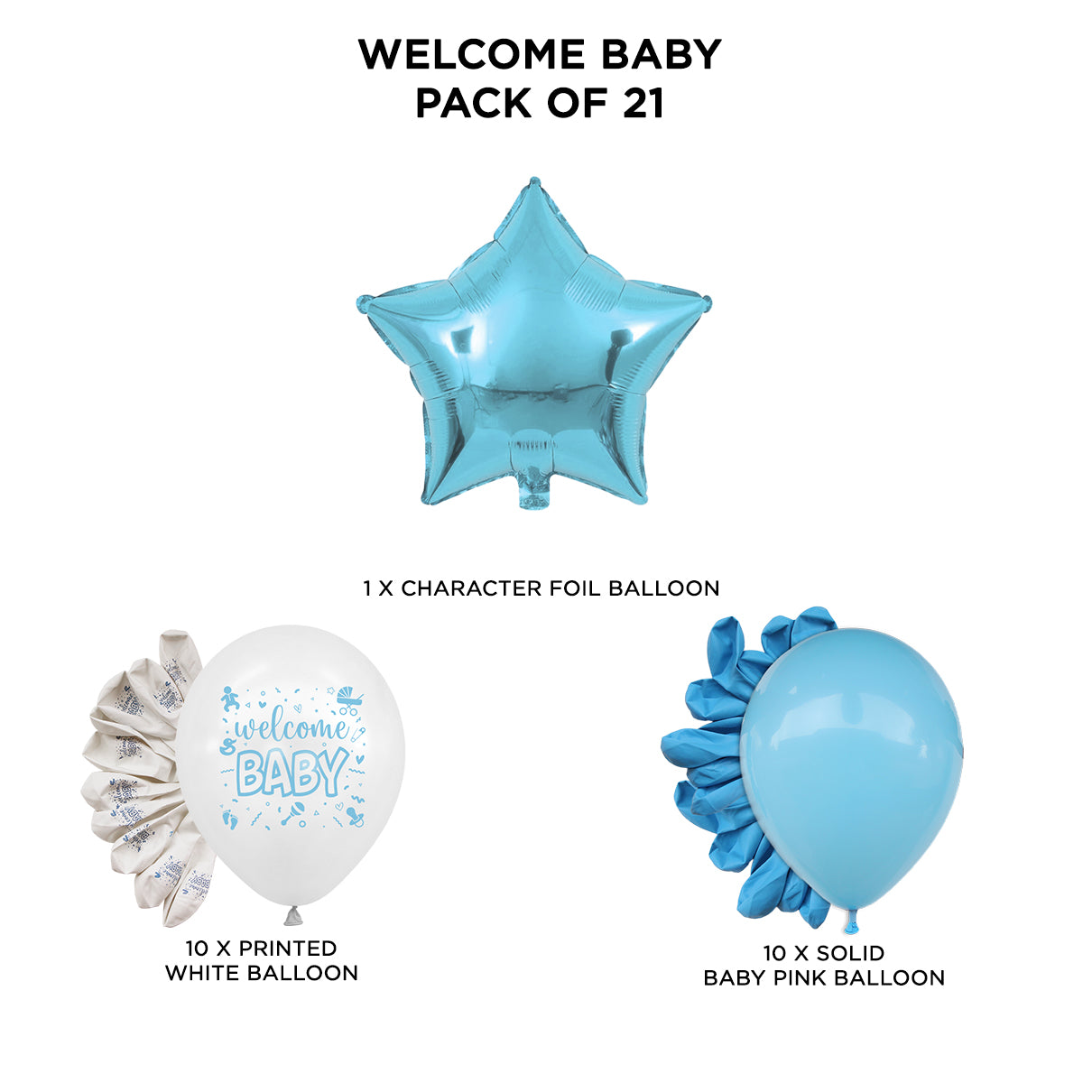 Welcome Baby Printed Balloons Bouquet Collection
