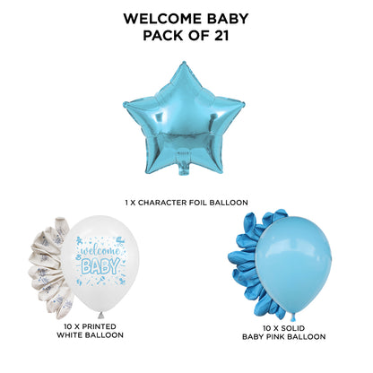 Welcome Baby Printed Balloons Bouquet Collection